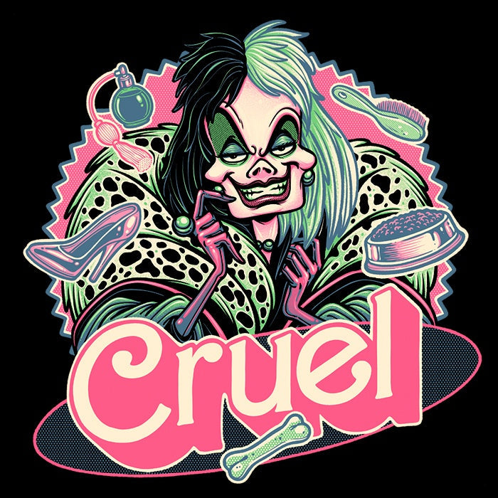 Cruel Lady Coasters - Adult & Kids T-Shirts, Sweatshirts & Hoodies apparel design preview 1