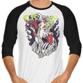 Cruella de Mon 3/4 Sleeve Raglan - Adult & Kids T-Shirts, Sweatshirts & Hoodies apparel design preview 1