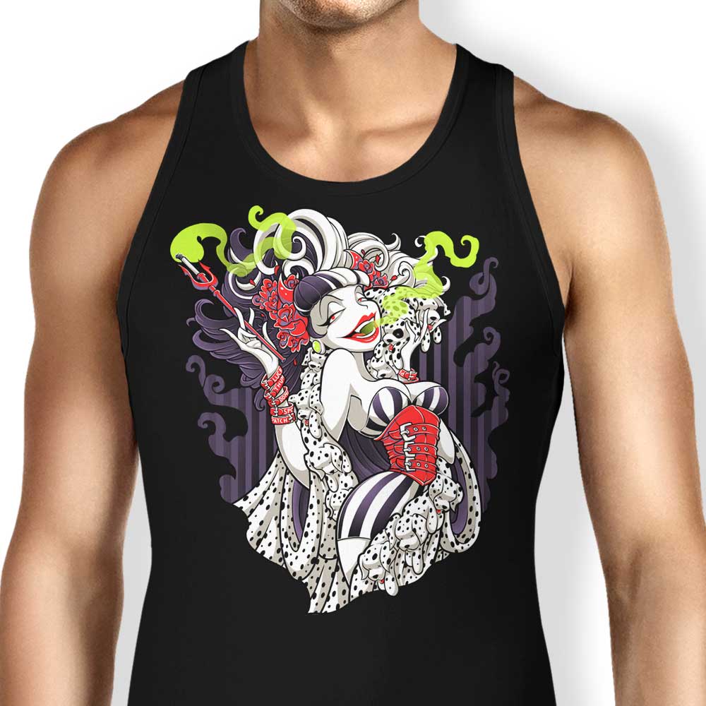 Cruella de Mon Tank Top - Adult & Kids T-Shirts, Sweatshirts & Hoodies apparel design preview 1