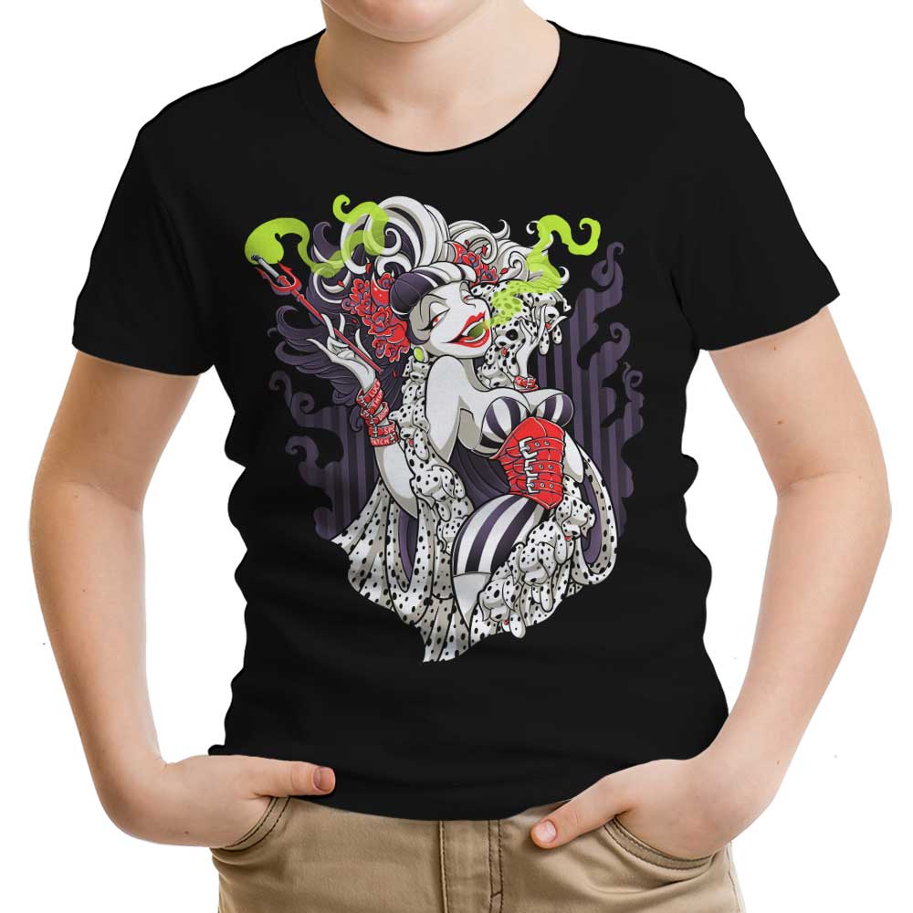 Cruella de Mon Youth Apparel - Adult & Kids T-Shirts, Sweatshirts & Hoodies apparel design preview 1
