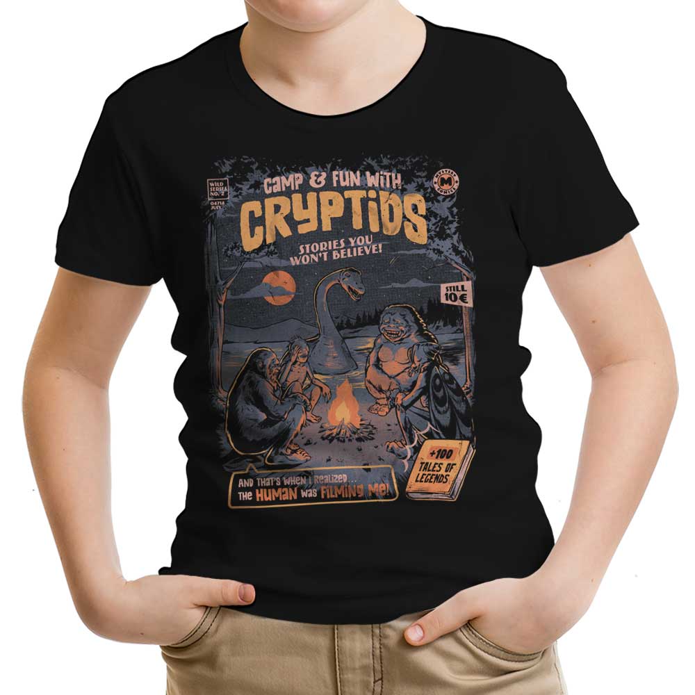 Cryptids Camp Youth Apparel - Adult & Kids T-Shirts, Sweatshirts & Hoodies apparel design preview 1