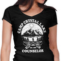 Crystal Lake Counselor Women's V-Neck - Adult & Kids T-Shirts, Sweatshirts & Hoodies apparel design preview 1