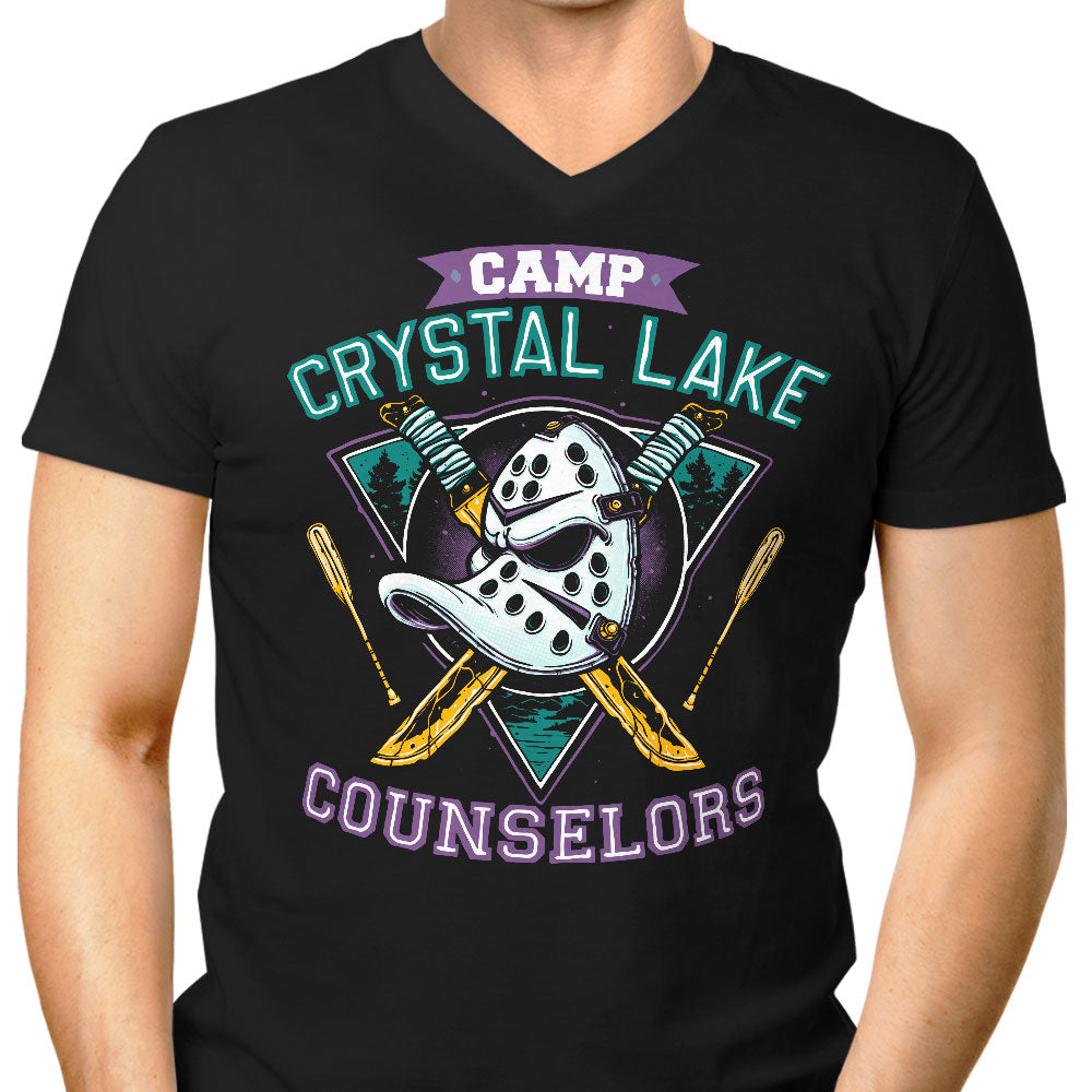 Crystal Lake Ducks Men's V-Neck - Adult & Kids T-Shirts, Sweatshirts & Hoodies apparel design preview 1