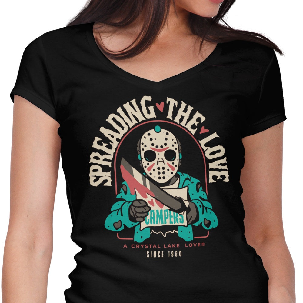 Crystal Lake Lover Women's V-Neck - Adult & Kids T-Shirts, Sweatshirts & Hoodies apparel design preview 1