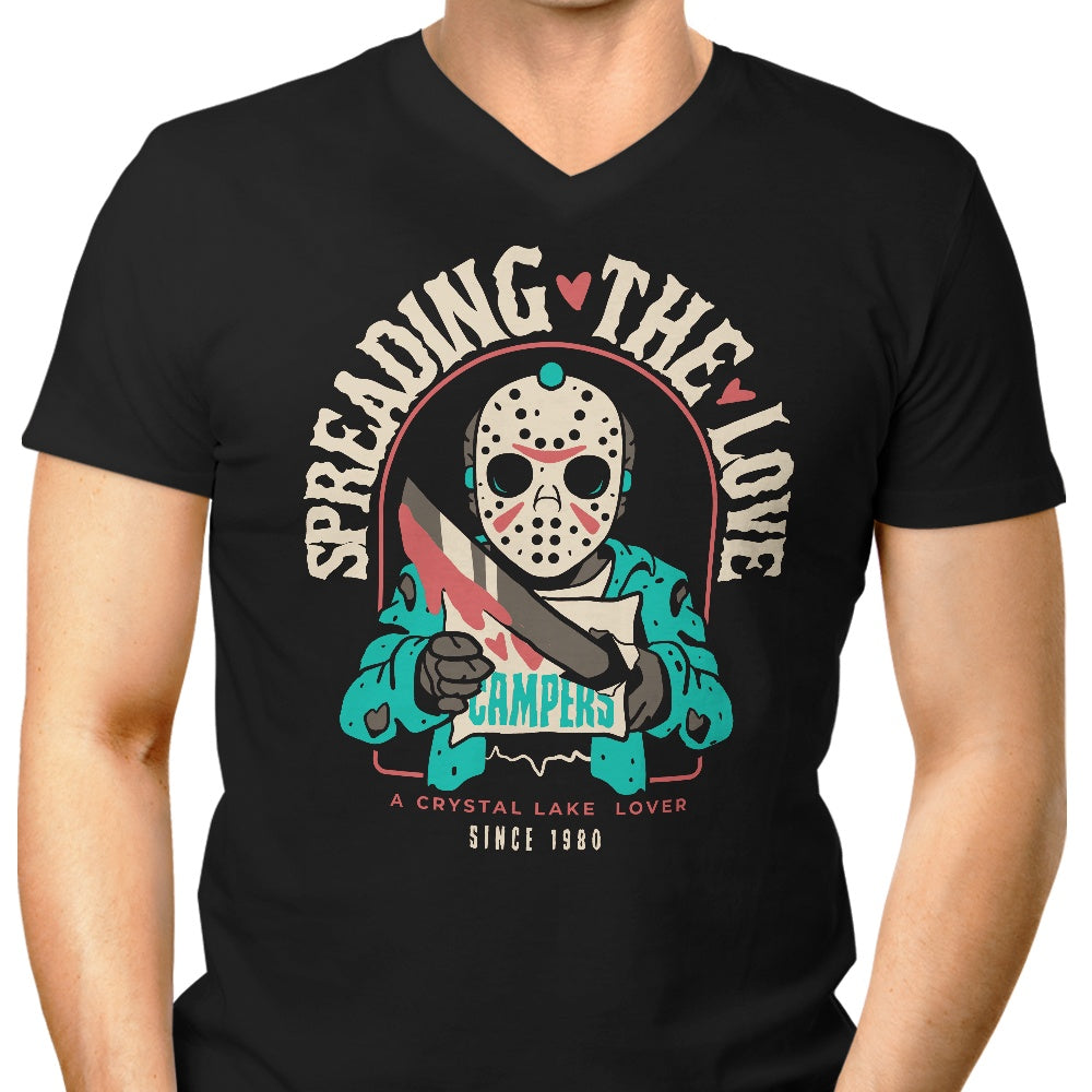 Crystal Lake Lover Men's V-Neck - Adult & Kids T-Shirts, Sweatshirts & Hoodies apparel design preview 1