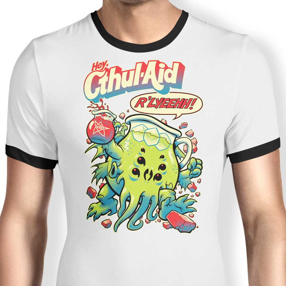 Cthul-Aid Ringer - Adult & Kids T-Shirts, Sweatshirts & Hoodies apparel design preview 1