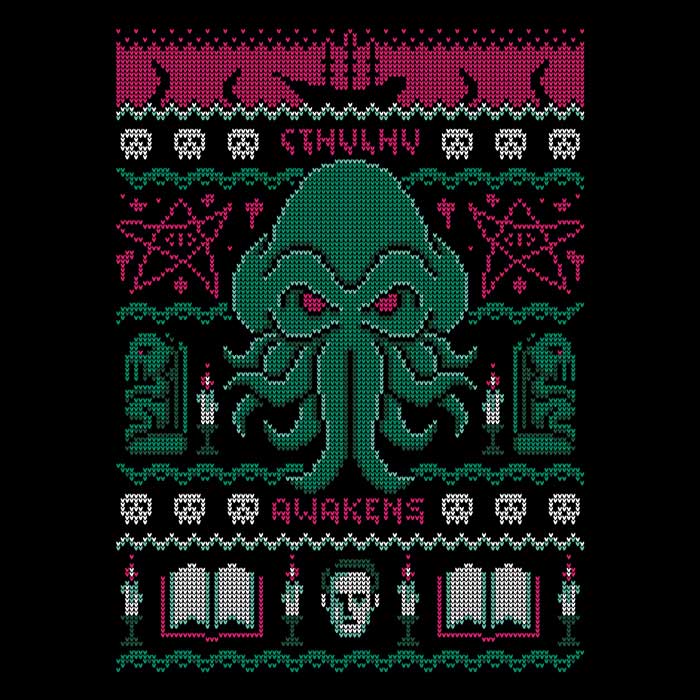 Cthulhu Awakens Sweater Tank Top - Adult & Kids T-Shirts, Sweatshirts & Hoodies apparel design preview 2