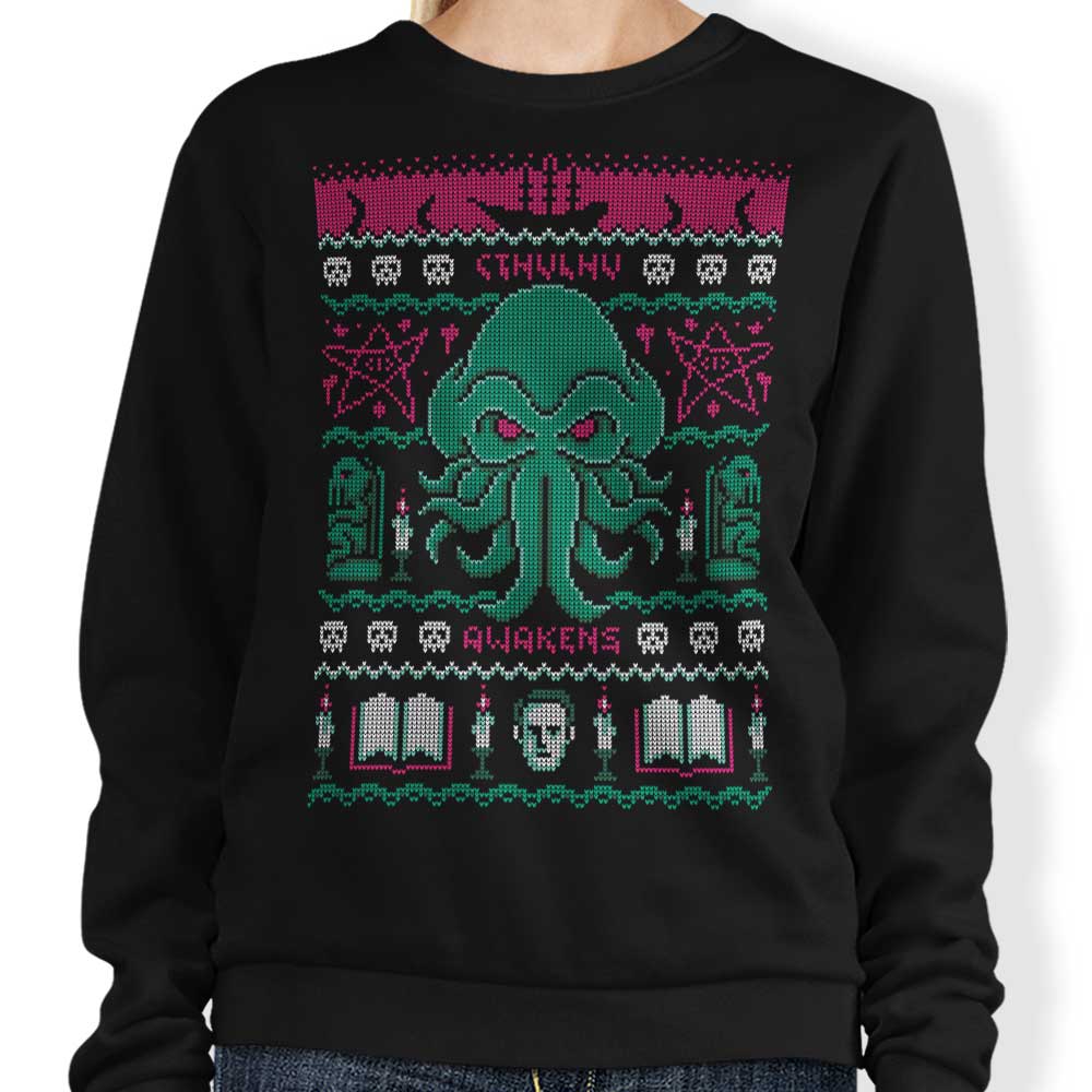Cthulhu Awakens Sweater - Adult & Kids T-Shirts, Sweatshirts & Hoodies apparel design preview 1