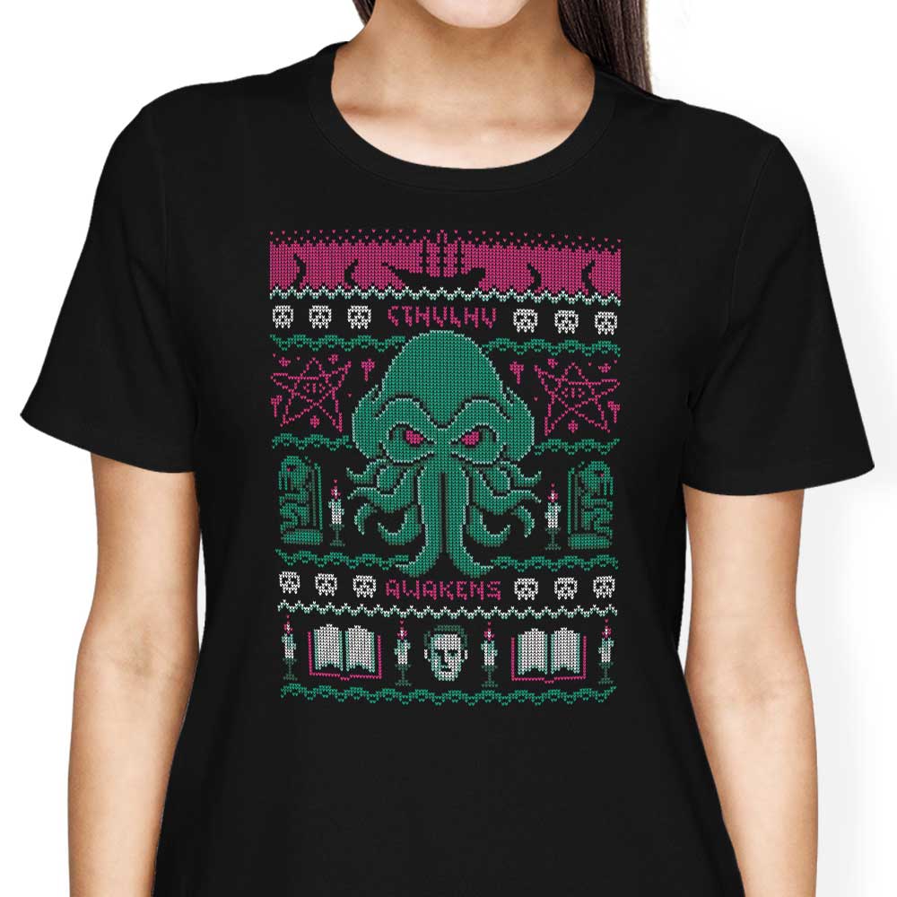Cthulhu Awakens Sweater Women's Apparel - Adult & Kids T-Shirts, Sweatshirts & Hoodies apparel design preview 2