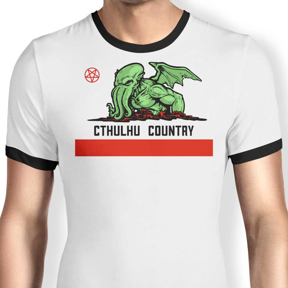 Cthulhu Country Ringer - Adult & Kids T-Shirts, Sweatshirts & Hoodies apparel design preview 1