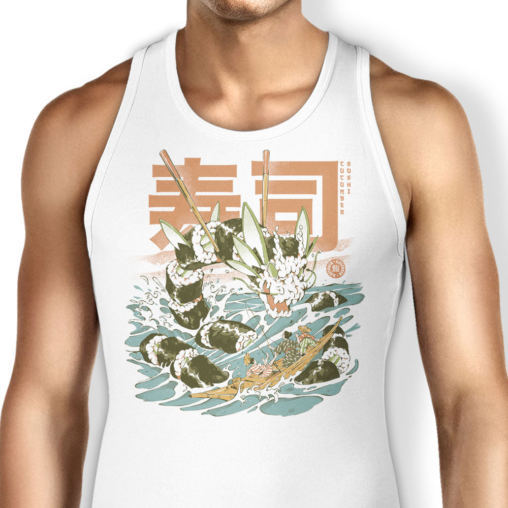 Cucumber Sushi Dragon Tank Top - Adult & Kids T-Shirts, Sweatshirts & Hoodies apparel design preview 1