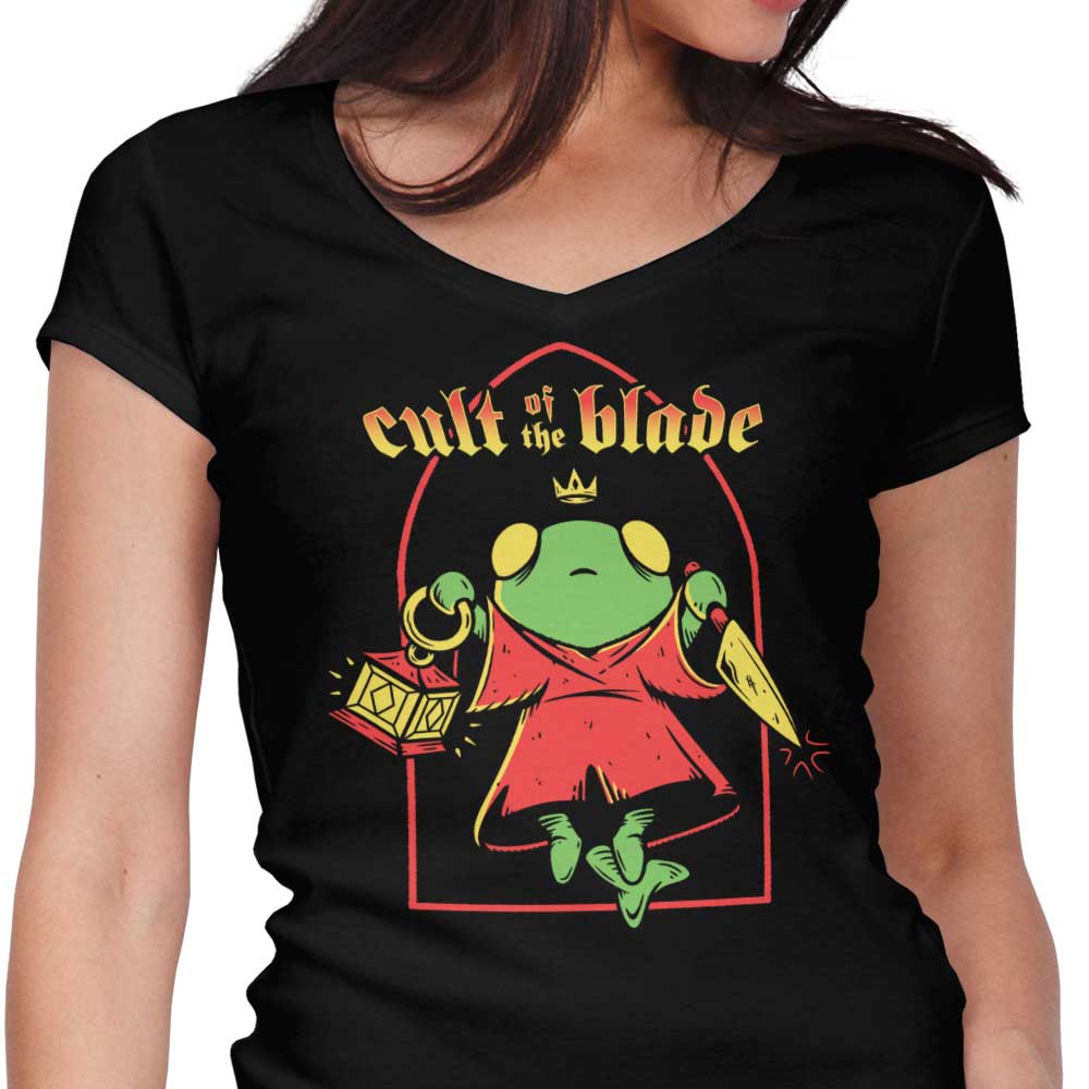 Cult of the Blade Women's V-Neck - Adult & Kids T-Shirts, Sweatshirts & Hoodies apparel design preview 1