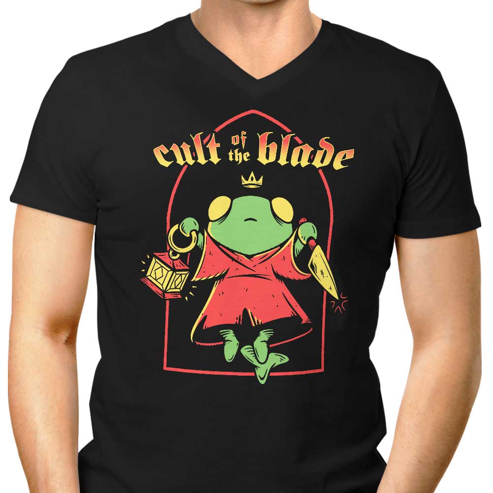 Cult of the Blade Men's V-Neck - Adult & Kids T-Shirts, Sweatshirts & Hoodies apparel design preview 1