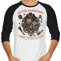 Cursed Travel and Tours 3/4 Sleeve Raglan - Adult & Kids T-Shirts, Sweatshirts & Hoodies apparel design preview 1