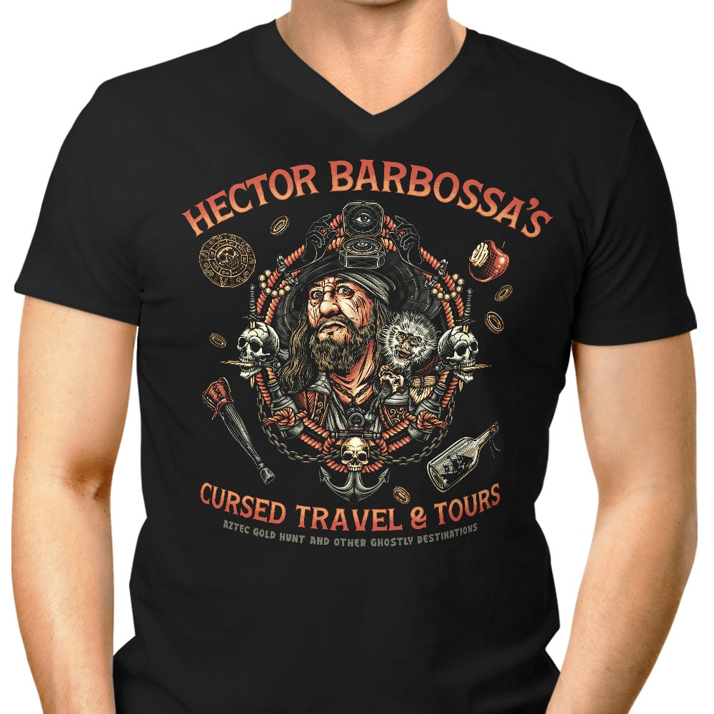 Cursed Travel and Tours Men's V-Neck - Adult & Kids T-Shirts, Sweatshirts & Hoodies apparel design preview 1