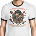 Cursed Travel and Tours Ringer - Adult & Kids T-Shirts, Sweatshirts & Hoodies apparel design preview 1