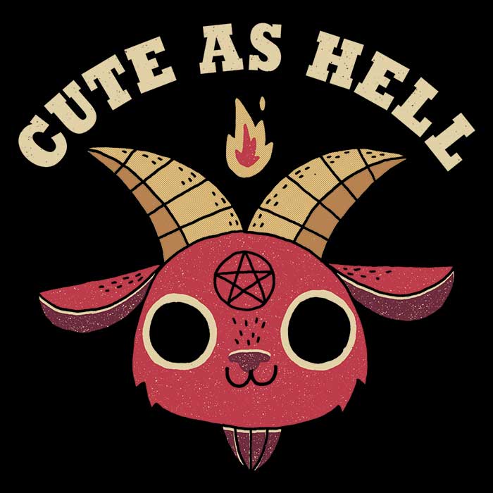Cute as Hell Men's Apparel - Adult & Kids T-Shirts, Sweatshirts & Hoodies apparel design preview 2
