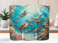 Sea Turtles Ocean 20 oz Skinny Tumbler Cup With Straw - Adult & Kids T-Shirts, Sweatshirts & Hoodies apparel design preview 1
