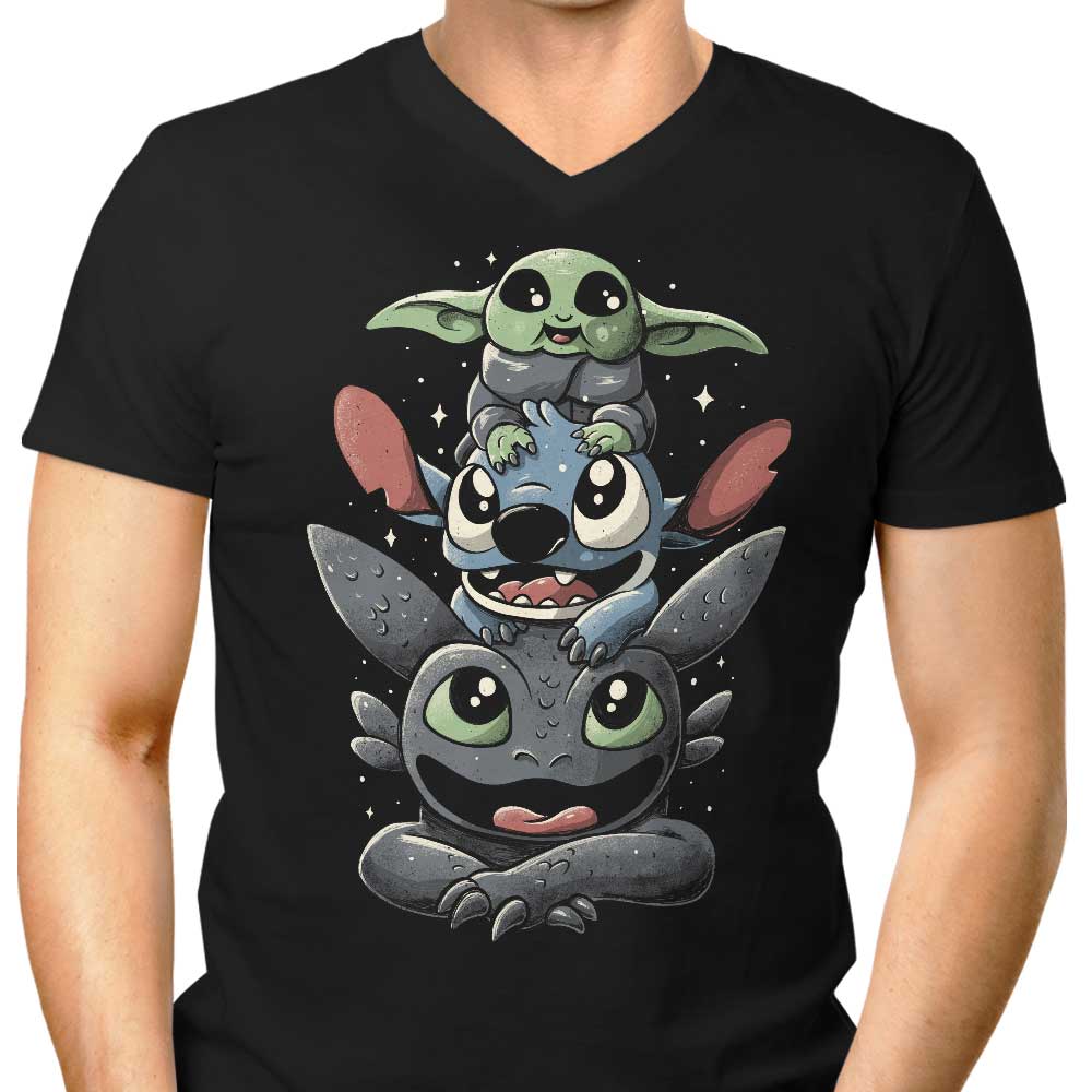 Cuteness Tower Men's V-Neck - Adult & Kids T-Shirts, Sweatshirts & Hoodies apparel design preview 1