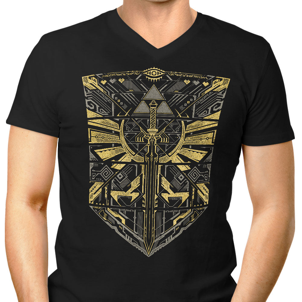 Cyber Hero Gold Men's V-Neck - Adult & Kids T-Shirts, Sweatshirts & Hoodies apparel design preview 1