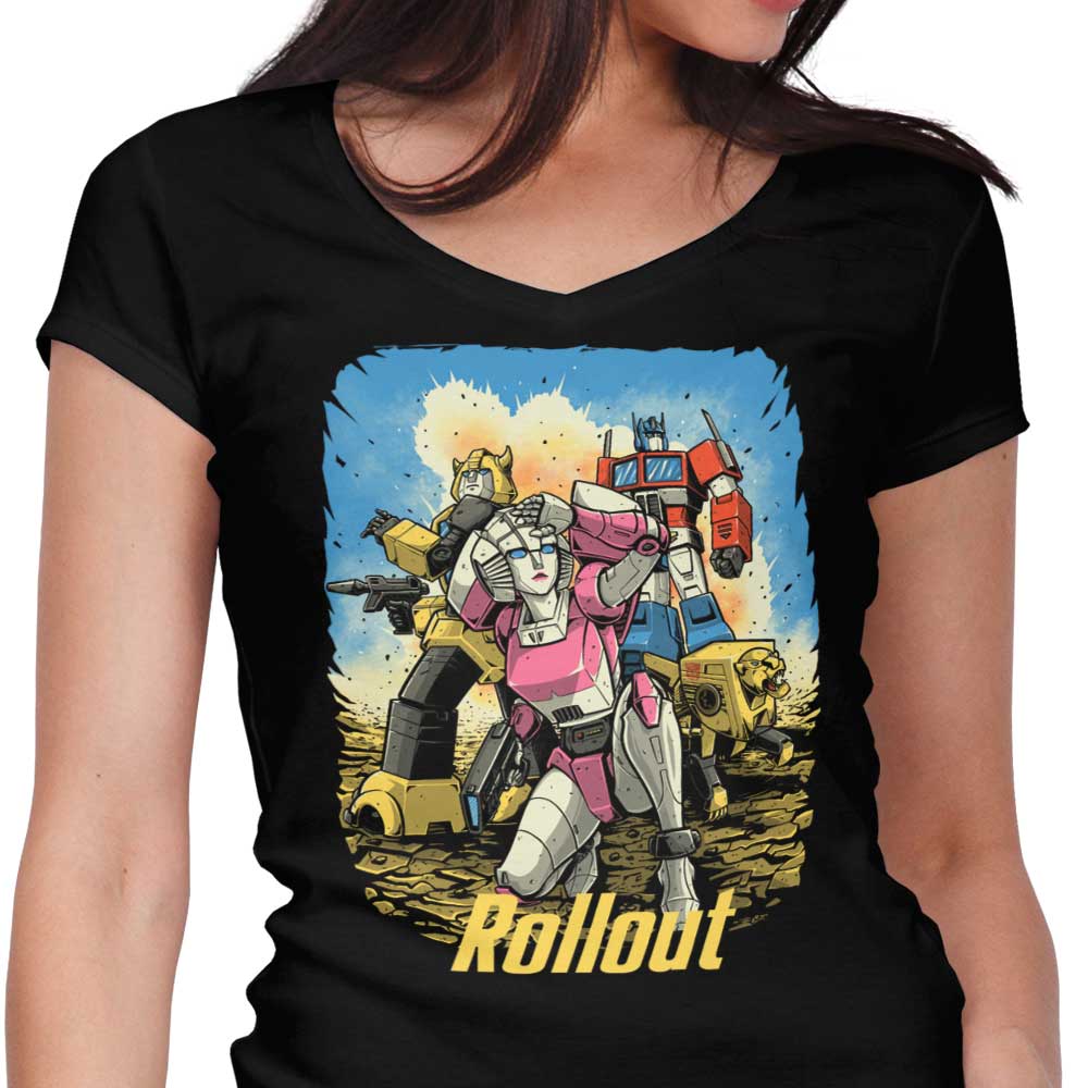 Cyber Wasteland Women's V-Neck - Adult & Kids T-Shirts, Sweatshirts & Hoodies apparel design preview 1