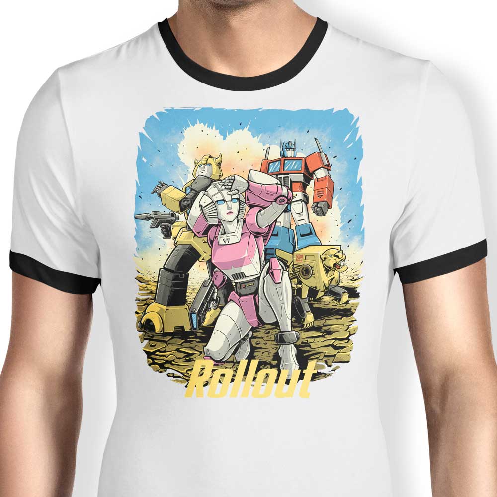 Cyber Wasteland Ringer - Adult & Kids T-Shirts, Sweatshirts & Hoodies apparel design preview 1