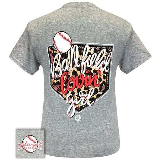 Girlie Girl Originals Preppy Ball Field Lovin Leopard - Adult & Kids T-Shirts, Sweatshirts & Hoodies apparel design preview 1