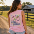 Sassy Frass Love the Journey Bicycle Comfort Colors - Adult & Kids T-Shirts, Sweatshirts & Hoodies apparel design preview 1