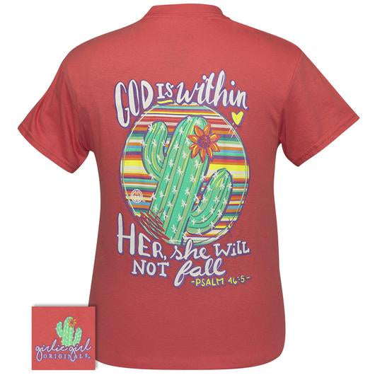 Girlie Girl Originals Preppy God Is Within Cactus - Adult & Kids T-Shirts, Sweatshirts & Hoodies apparel design preview 1