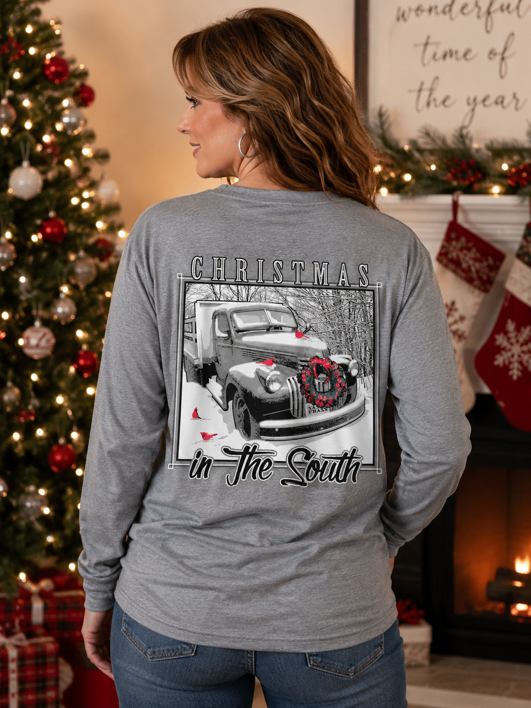 Sassy Frass Christmas in the South Comfort Colors - Adult & Kids T-Shirts, Sweatshirts & Hoodies apparel design preview 1