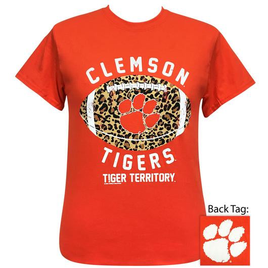 Clemson Tigers Leopard Football - Adult & Kids T-Shirts, Sweatshirts & Hoodies apparel design preview 1