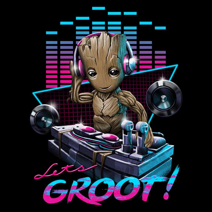 DJ Groot Coasters - Adult & Kids T-Shirts, Sweatshirts & Hoodies apparel design preview 1