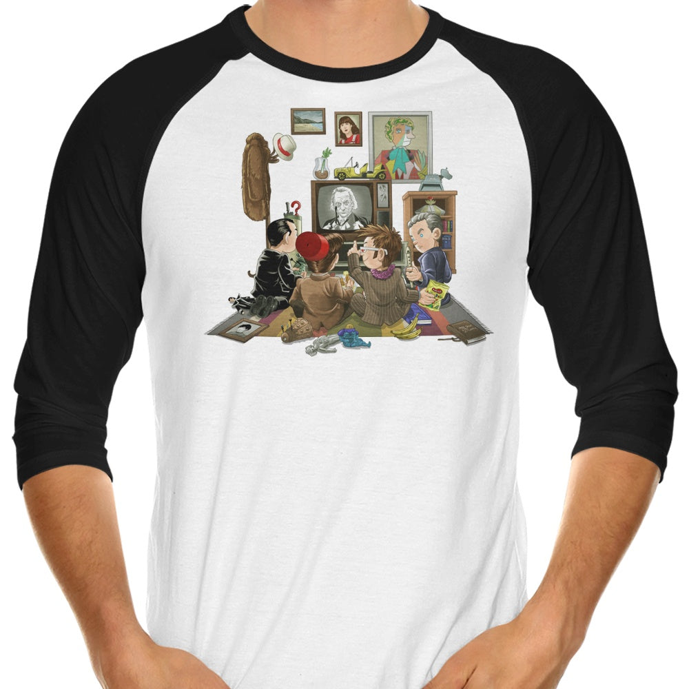 DW 50th 3/4 Sleeve Raglan - Adult & Kids T-Shirts, Sweatshirts & Hoodies apparel design preview 1