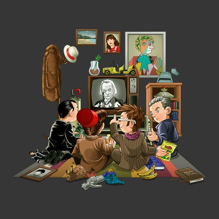 DW 50th 3/4 Sleeve Raglan - Adult & Kids T-Shirts, Sweatshirts & Hoodies apparel design preview 2