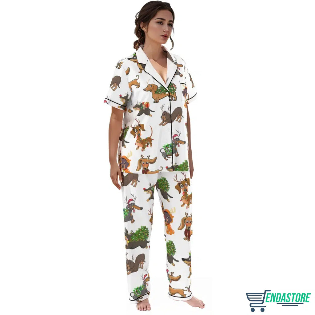 Dachshund Christmas Wiener Dog Pajama Set product image 4