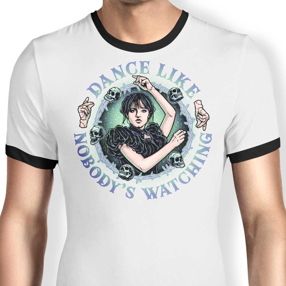Dance Like Nobody's Watching Ringer - Adult & Kids T-Shirts, Sweatshirts & Hoodies apparel design preview 1