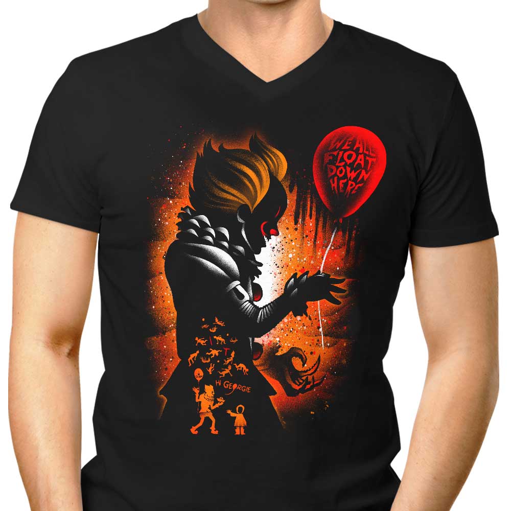 Dancing Clown Men's V-Neck - Adult & Kids T-Shirts, Sweatshirts & Hoodies apparel design preview 1