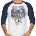 Danger is Coming 3/4 Sleeve Raglan - Adult & Kids T-Shirts, Sweatshirts & Hoodies apparel design preview 1