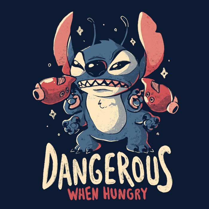 Dangerous When Hungry - Adult & Kids T-Shirts, Sweatshirts & Hoodies apparel design preview 2