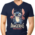 Dangerous When Hungry Men's V-Neck - Adult & Kids T-Shirts, Sweatshirts & Hoodies apparel design preview 1