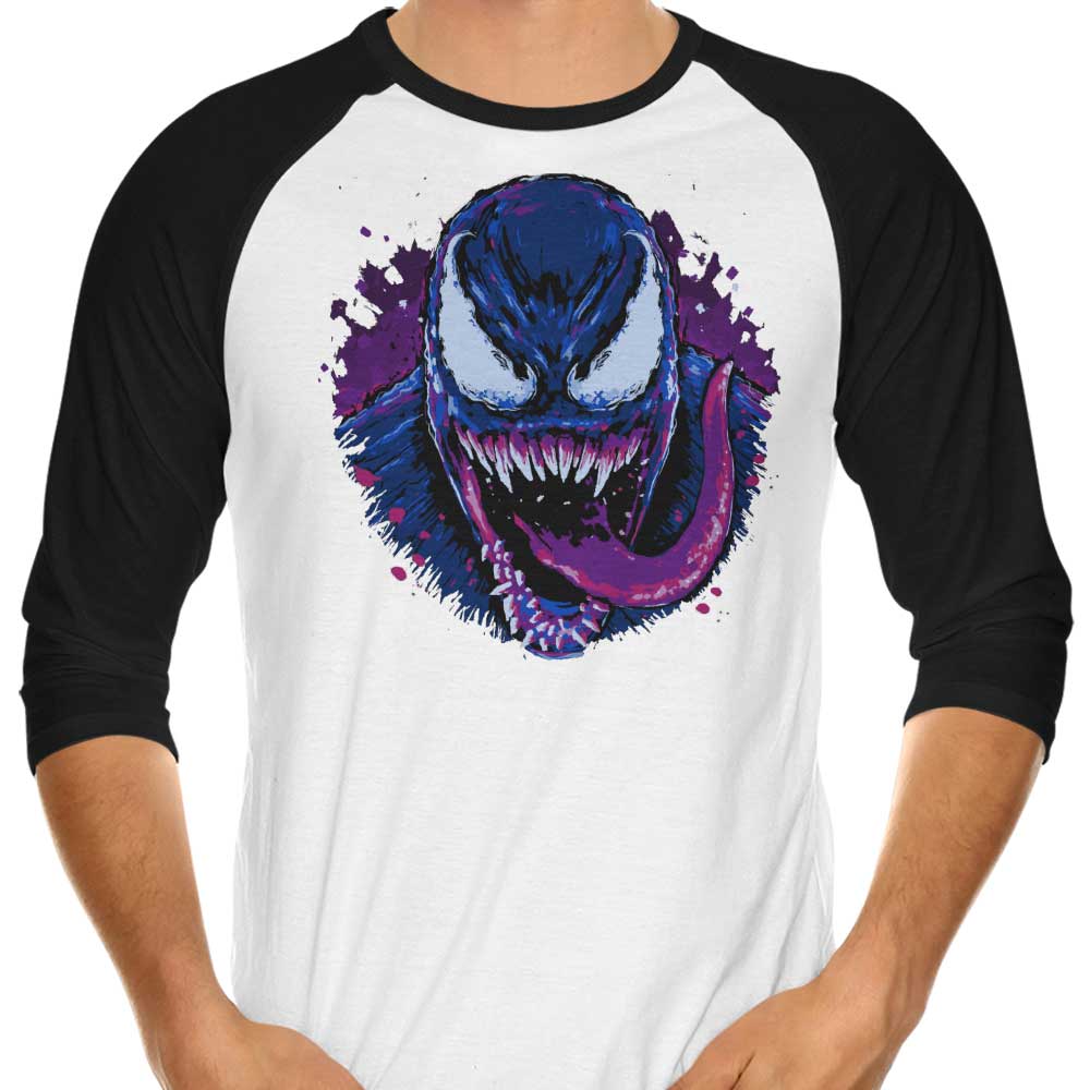 Dark Alien 3/4 Sleeve Raglan - Adult & Kids T-Shirts, Sweatshirts & Hoodies apparel design preview 1