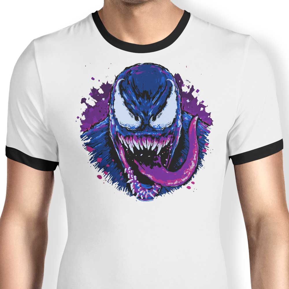 Dark Alien Ringer - Adult & Kids T-Shirts, Sweatshirts & Hoodies apparel design preview 1