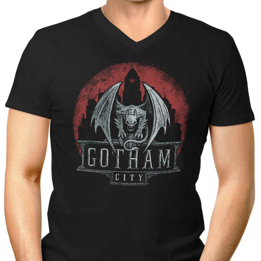 Dark Gargoyle Men's V-Neck - Adult & Kids T-Shirts, Sweatshirts & Hoodies apparel design preview 1