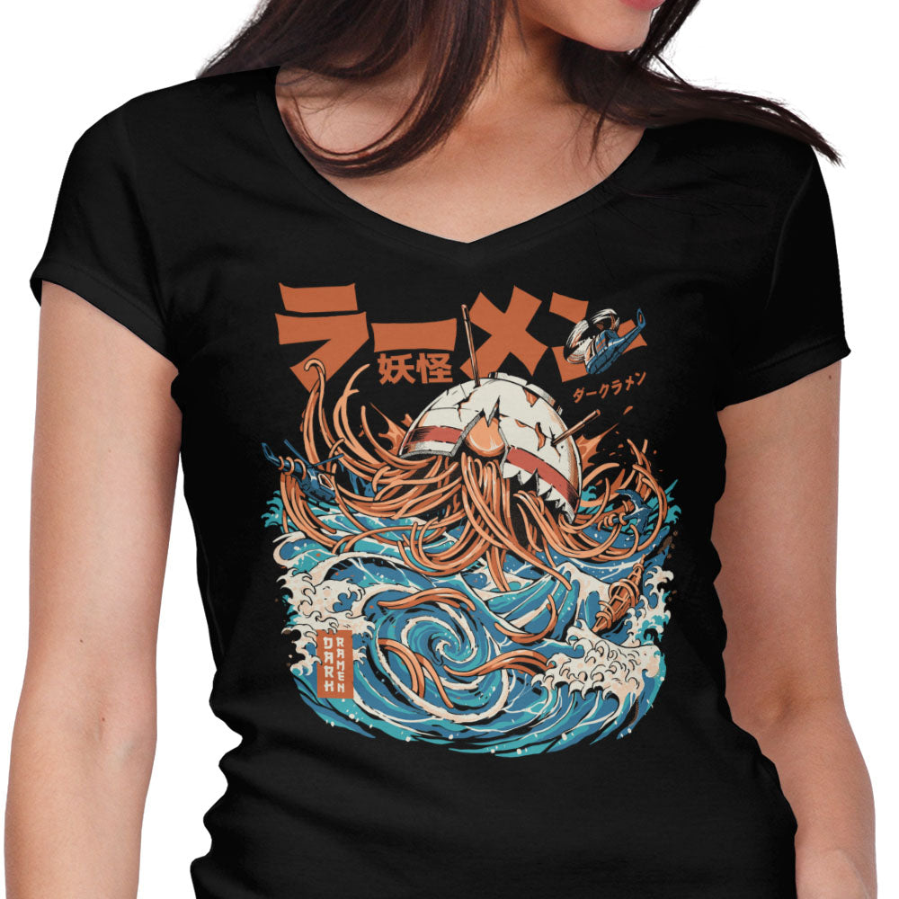 Dark Great Ramen (Alt) Women's V-Neck - Adult & Kids T-Shirts, Sweatshirts & Hoodies apparel design preview 1
