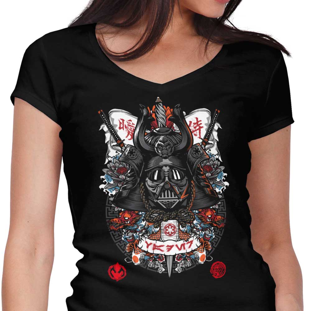 Dark Lord Samurai Women's V-Neck - Adult & Kids T-Shirts, Sweatshirts & Hoodies apparel design preview 1