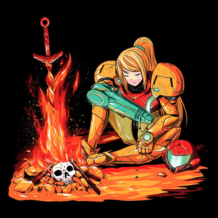 Dark Samus Women's Apparel - Adult & Kids T-Shirts, Sweatshirts & Hoodies apparel design preview 2