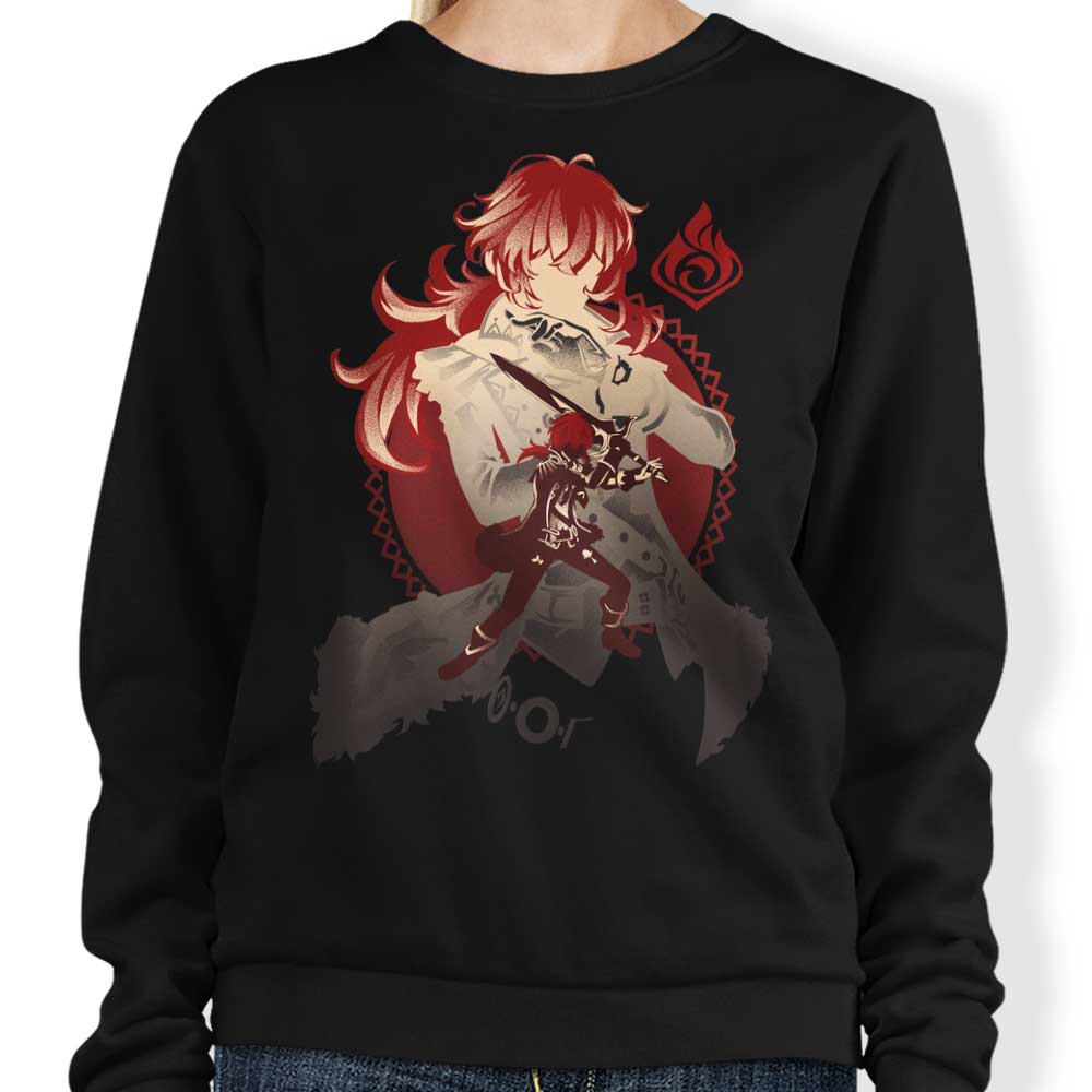 Dark Side of Dawn Diluc - Adult & Kids T-Shirts, Sweatshirts & Hoodies apparel design preview 1