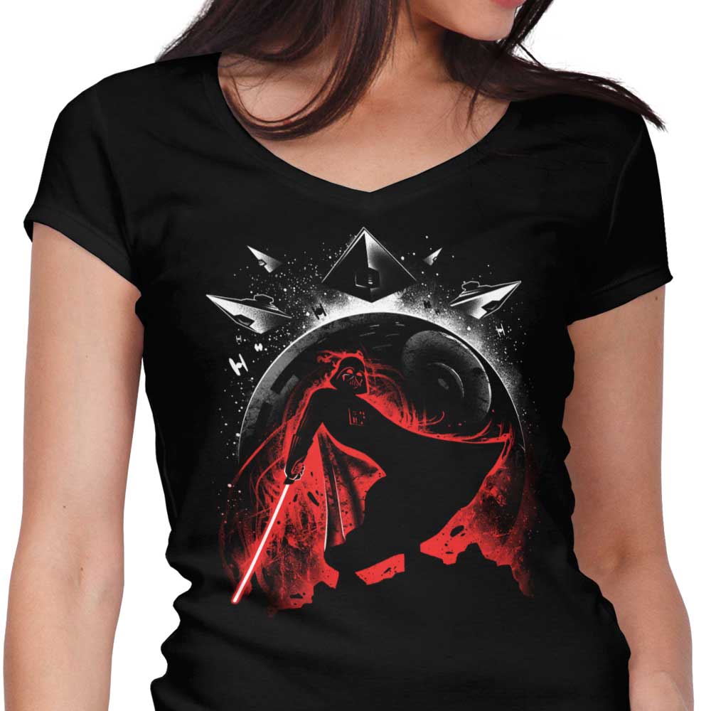 Dark Side of the Galaxy Women's V-Neck - Adult & Kids T-Shirts, Sweatshirts & Hoodies apparel design preview 1