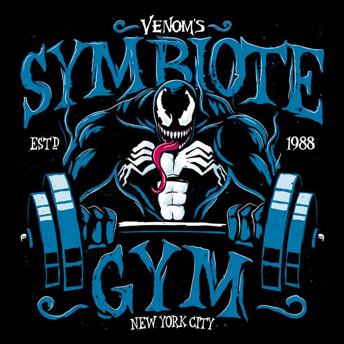 Dark Symbiote Gym - Adult & Kids T-Shirts, Sweatshirts & Hoodies apparel design preview 2