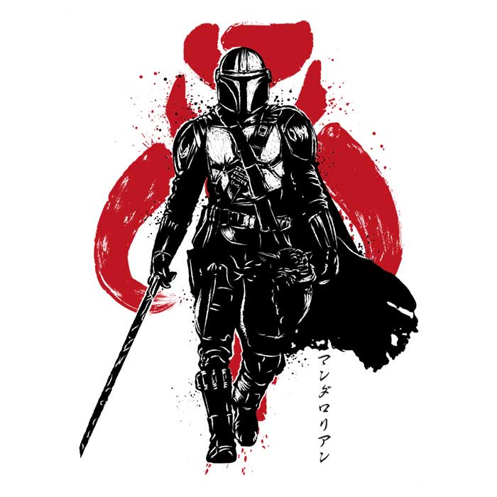 Dark Wielder Sumi-e Women's Apparel - Adult & Kids T-Shirts, Sweatshirts & Hoodies apparel design preview 2